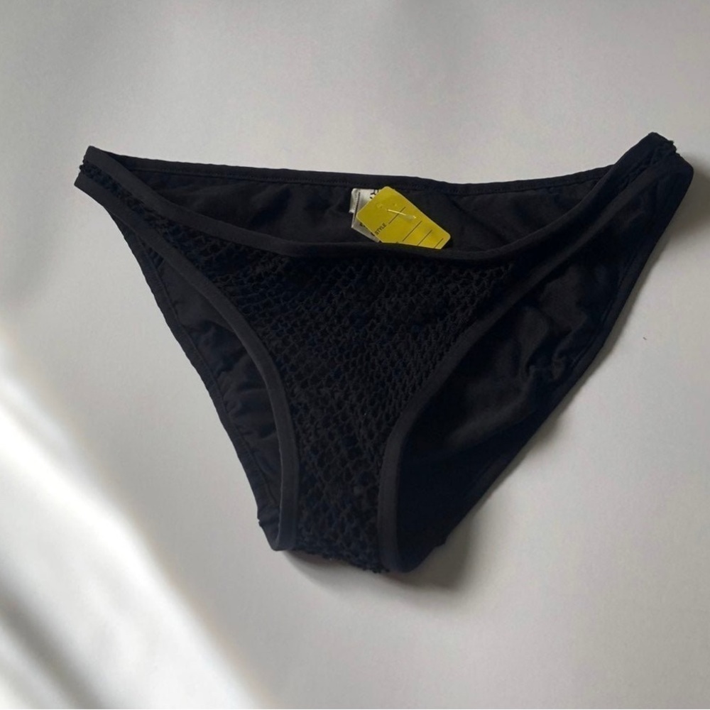 Y2K Rampage Black Crotchet Bikini Bottoms Sz M